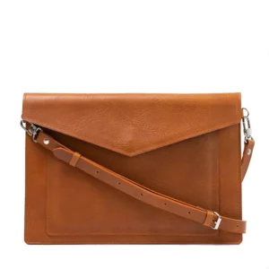 Leather Bag for MacBook with a pocket for iPad