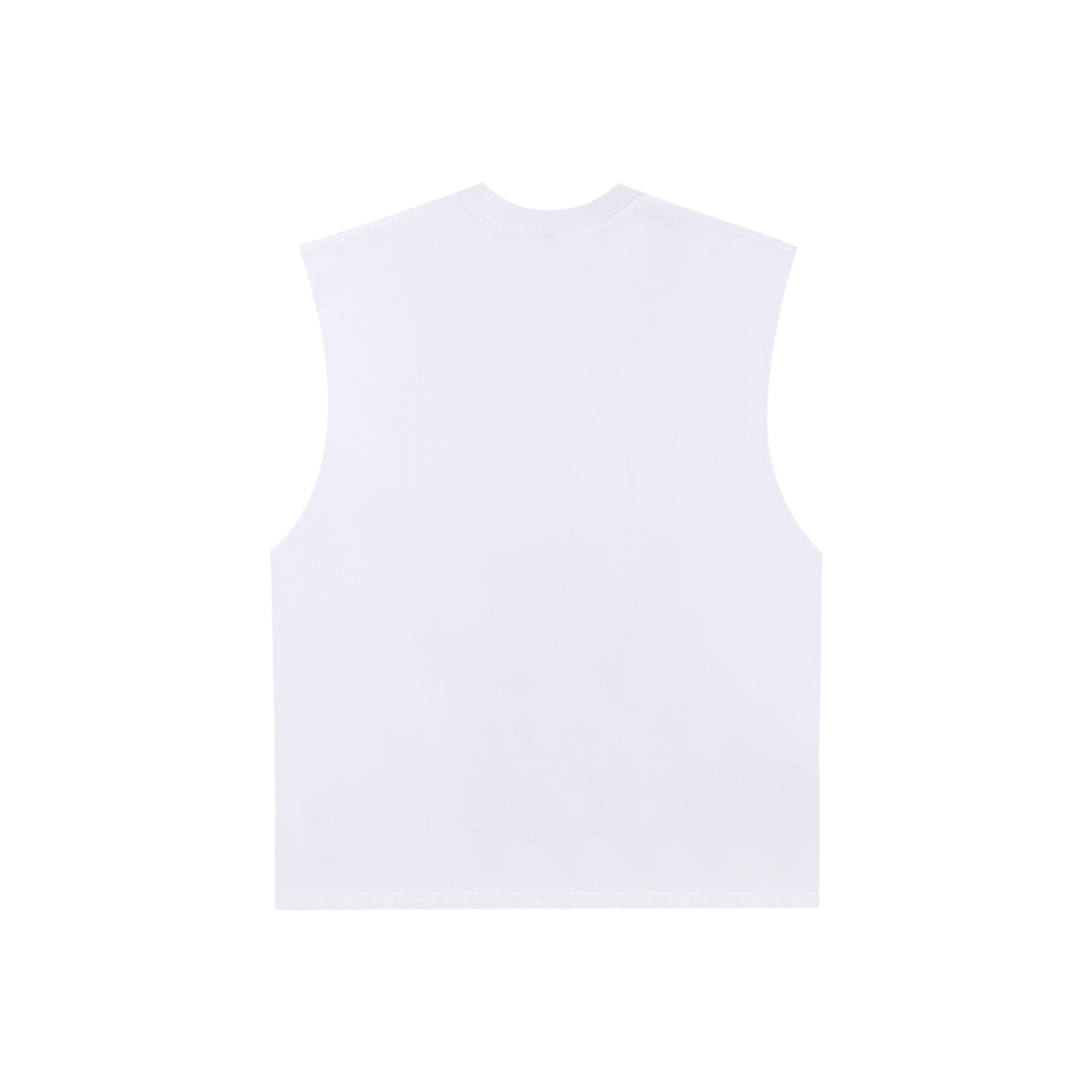 Raw Edge Cotton Tank Top - Image 4