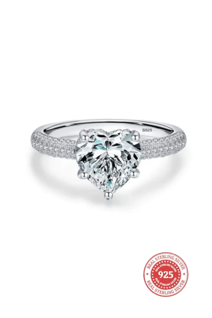 "Icy Heart" | 925 Silver Cocktail Ring