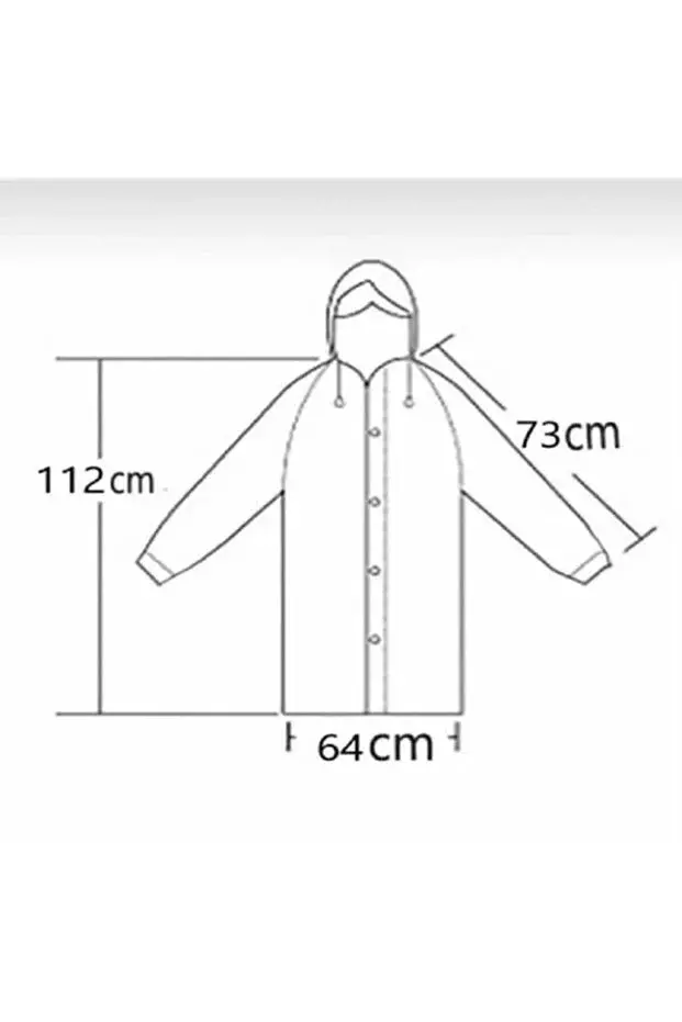 Black Waterproof & Windproof Raincoat - Image 6