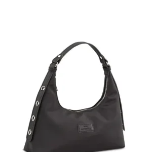 Black Baguette Shoulder Bag for Women