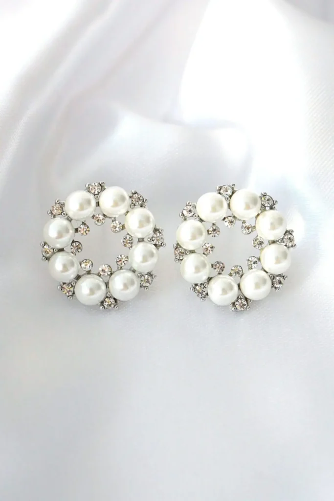 "Baroque Pearls" | 18K Stud Earrings Silver