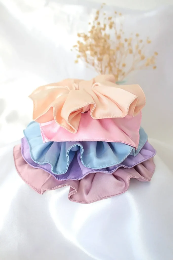 "Babe Colors" | Handmade Silk Scrunchies Set