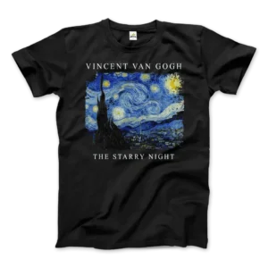 Van Gogh the Starry Night, 1889 artwork t-shirt