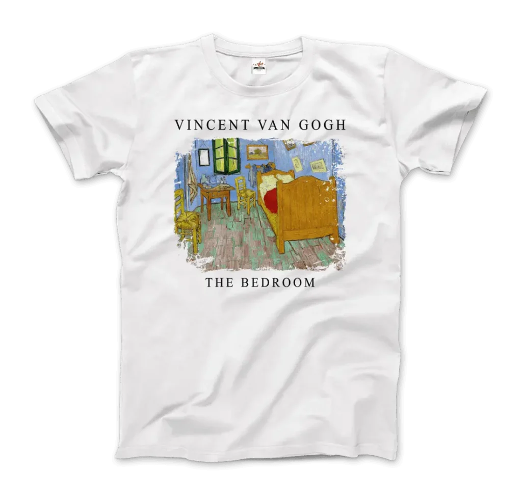Vincent Van Gogh the Bedroom, 1889 artwork t-shirt