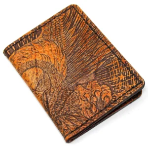 Leather Original Mens Wallet - Diving Eagle