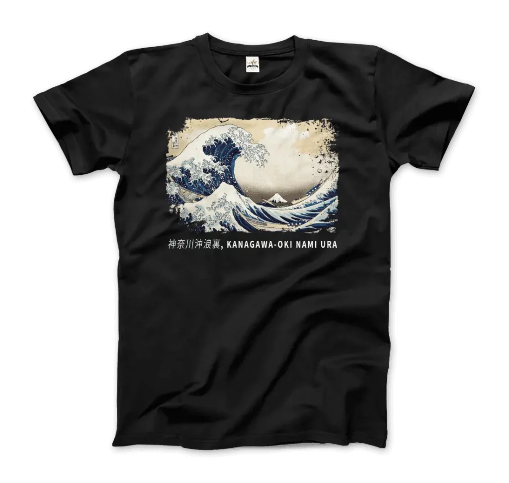 Hokusai the Great Wave off Kanagawa artwork t-shirt