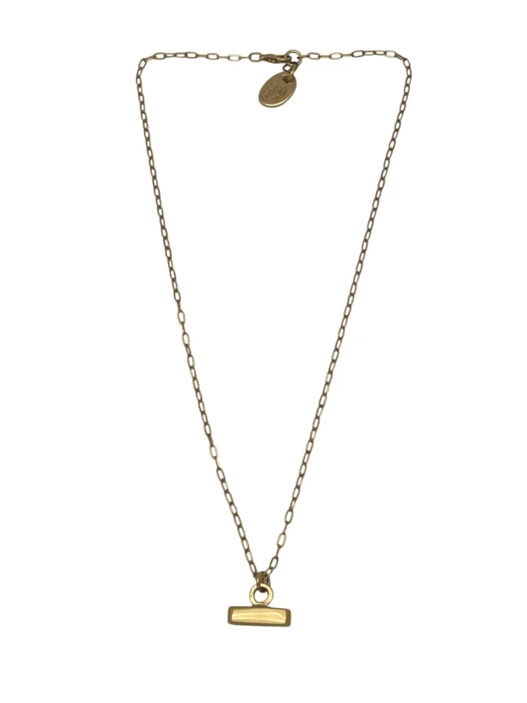 Collar Barra Petit cadena dorado chapado laton