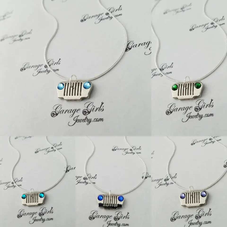 Jeep Grill Crystal Headlight Necklace - Image 3