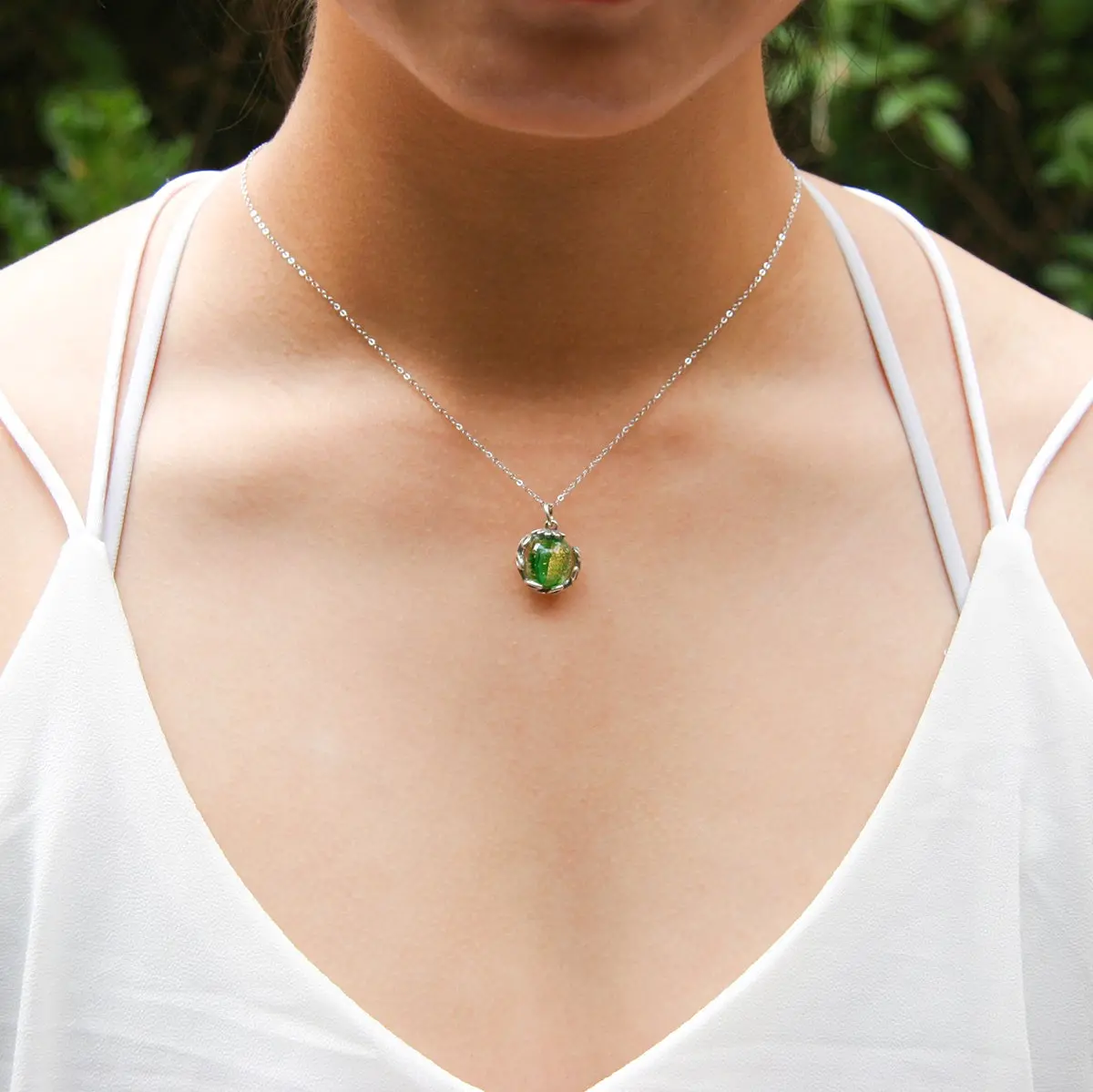 Planet Murano Aroma Necklace - Aurum Verdant | Energy & Healing | Diffuse on the go - Image 2