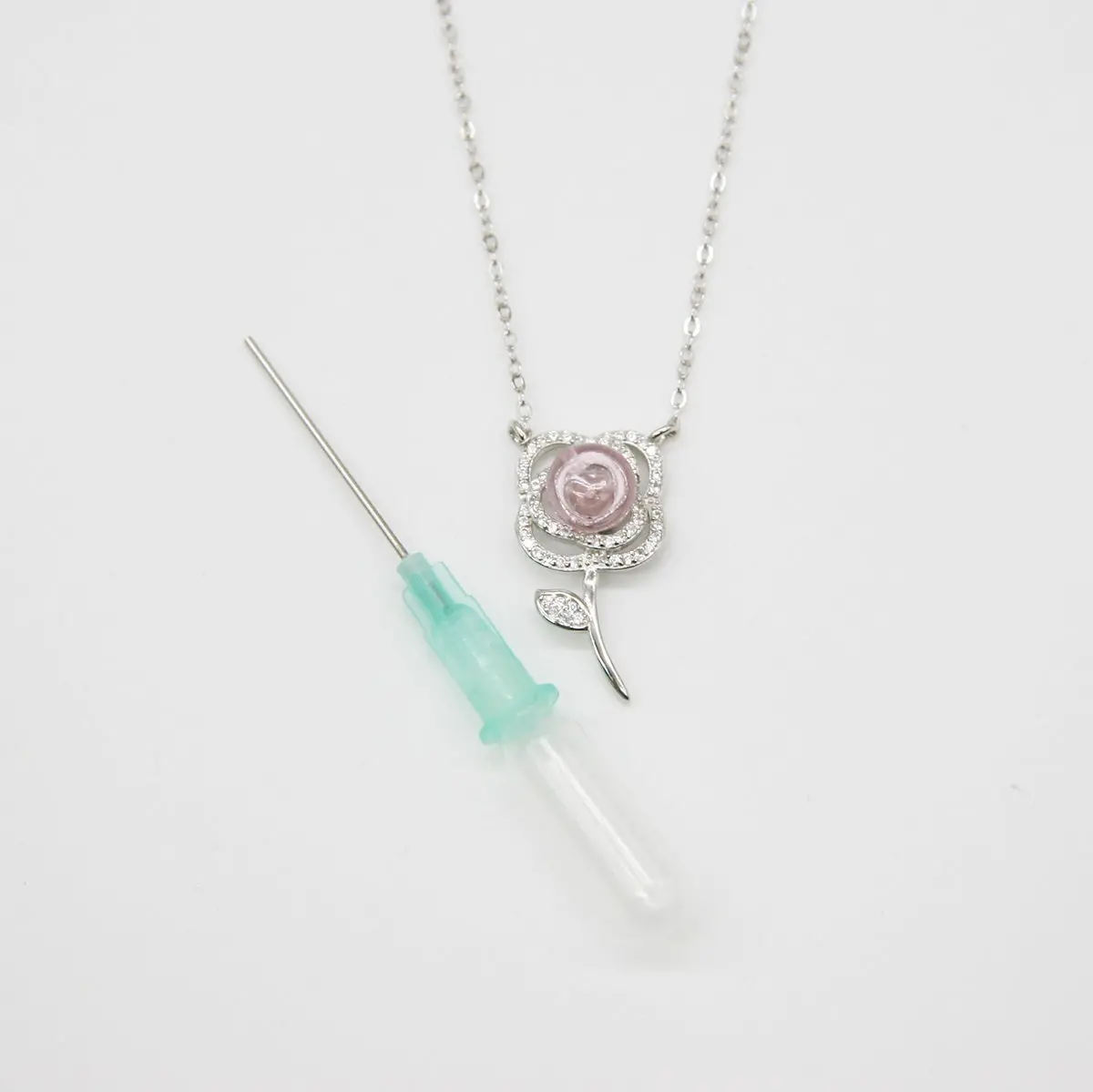 Sterling Silver Rose Garden Aroma Necklace - Pink | Energy & Healing | Diffuse on the go - Image 4