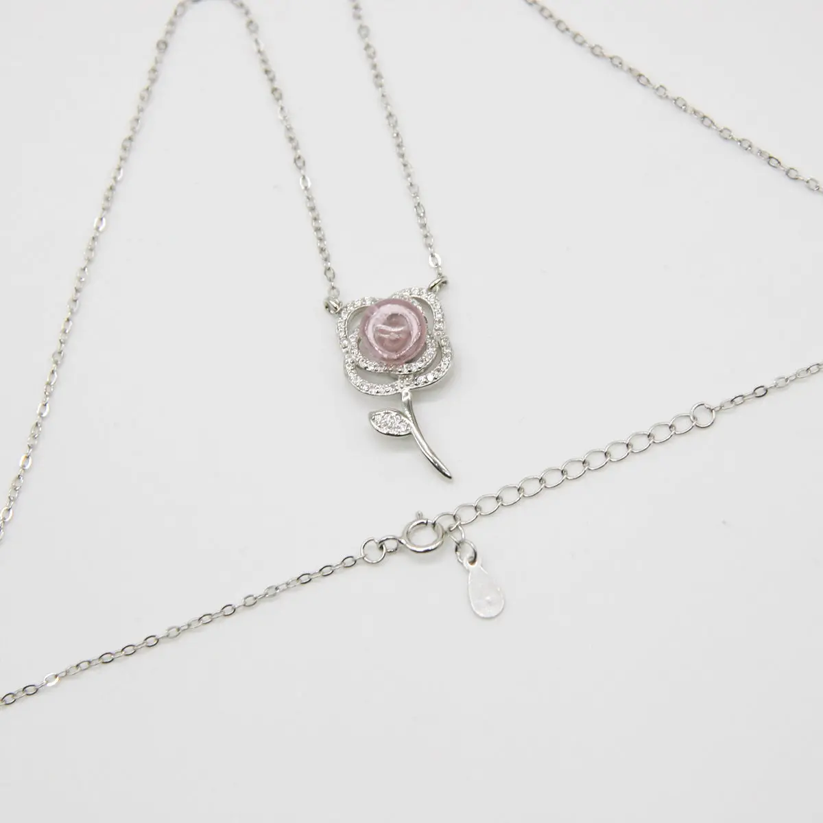 Sterling Silver Rose Garden Aroma Necklace - Pink | Energy & Healing | Diffuse on the go - Image 5
