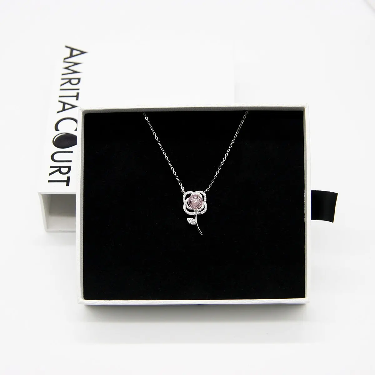 Sterling Silver Rose Garden Aroma Necklace - Pink | Energy & Healing | Diffuse on the go - Image 9