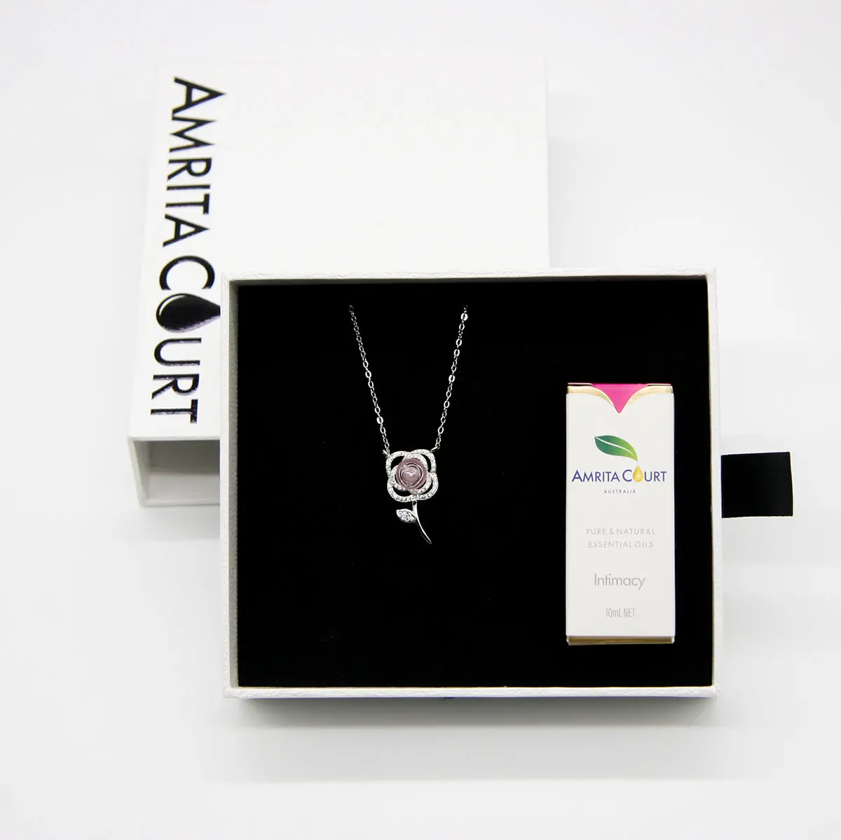 Sterling Silver Rose Garden Aroma Necklace - Pink | Energy & Healing | Diffuse on the go - Image 10