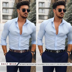 British Fashion Accessory 2PCS Men's Adjustable Buckle Belts ~5338