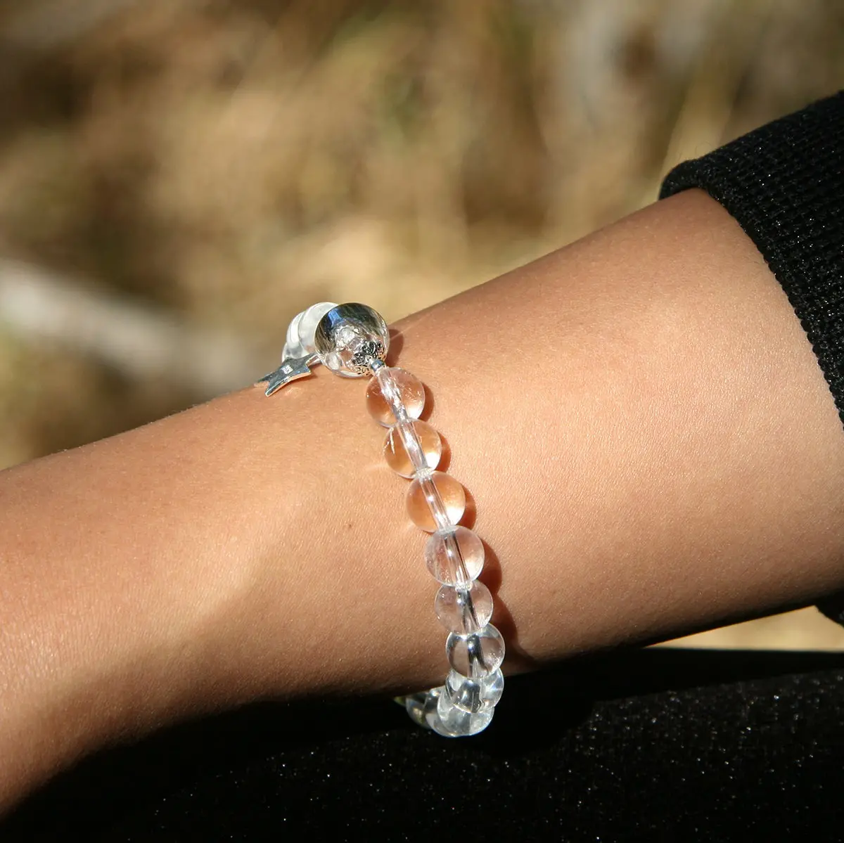 Sterling Silver Crystal Aroma Bracelet - Clear Quartz | Energy & Healing | Diffuser Jewellery | Gift for her - Image 2