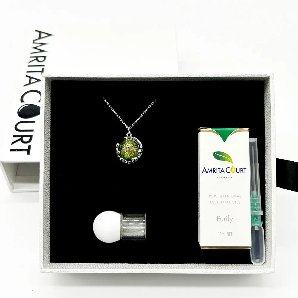 Planet Murano Aroma Necklace - Aurum Verdant | Energy & Healing | Diffuse on the go - Image 10