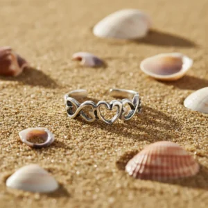 Open Hearts Toe Ring