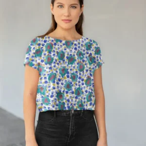 Abstract Pattern (39) All-Over Print Crop Tee