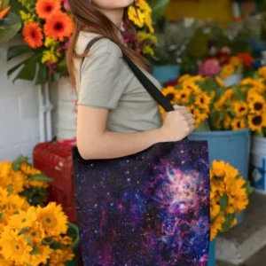 Colored Galaxy Tote Bag