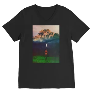 Moon on Earth Premium V-Neck T-Shirt