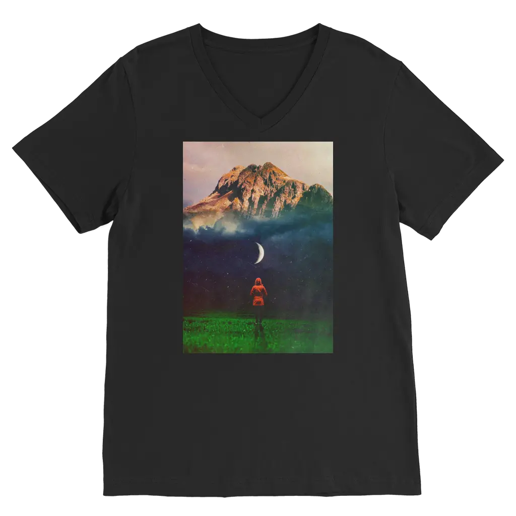 Moon on Earth Premium V-Neck T-Shirt