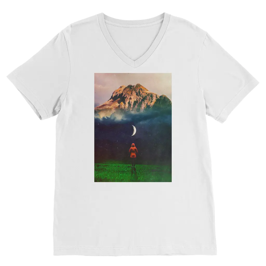 Moon on Earth Premium V-Neck T-Shirt - Image 2