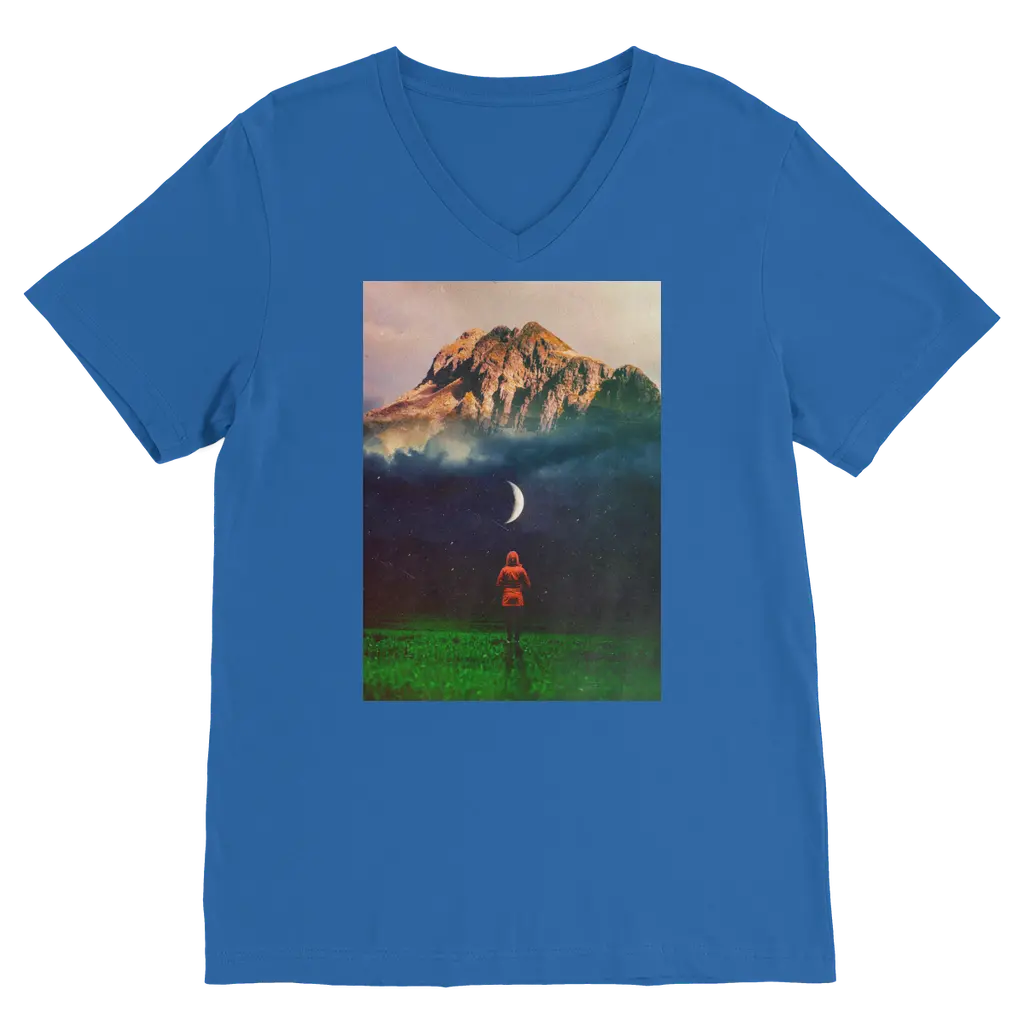 Moon on Earth Premium V-Neck T-Shirt - Image 4