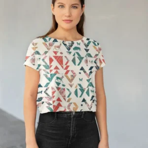 Spring 3 All-Over Print Crop Tee