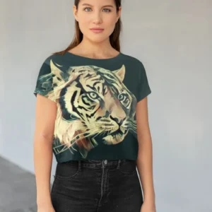 TIGER All-Over Print Crop Tee