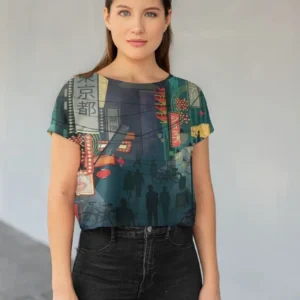 (Tokyo) All-Over Print Crop Tee