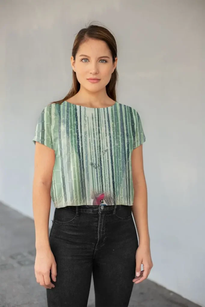 (Kyoto) All-Over Print Crop Tee
