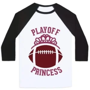 PLAYOFF PRINCESS (FOOTBALL) UNISEX CLASSIC BASEBALL TEE